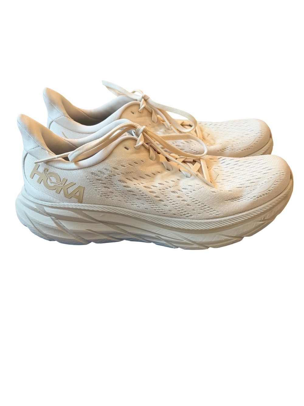 HOKA One One Clifton 8 Running Shoes Eggnog Shifting Sand 8.5 - Picture 8 of 13